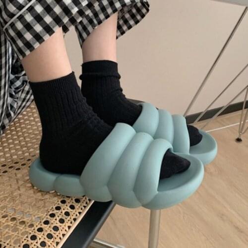 Indoor Platform Slippers Men Women Couples House Slippers Non-slip Soft Plastic Man Slippers For Home Bathroom Beach Shoes