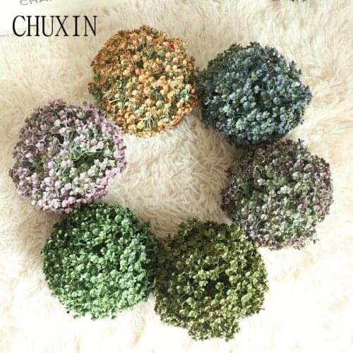 Artificial plastic plants grass ball hydrangea flower home decor wedding plants wall fake flower DIY Christmas decoration gift