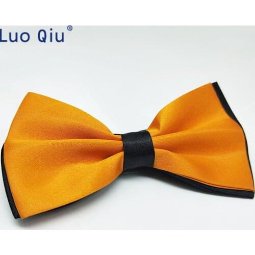 Classic tie New mens adjustable tuxedo bow tie mans 2019 edition orange black tie