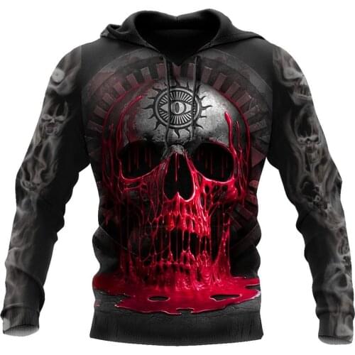 Skull Pattern 3D All Over Printed Mens Hoodie Harajuku Unisex Casual Pullover Autumn Fashion Jacket Tracksuits DY196