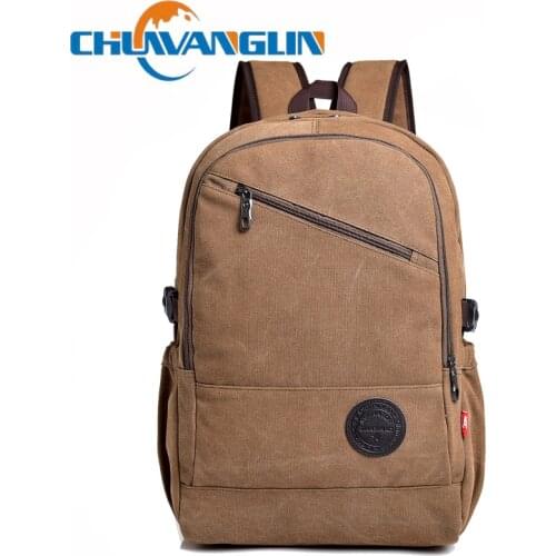 Chuwanglin Men Canvas Backpacks Large College School Bags For Teenagers Male Travel Laptop Backbag Mochila Rucksack 7231016