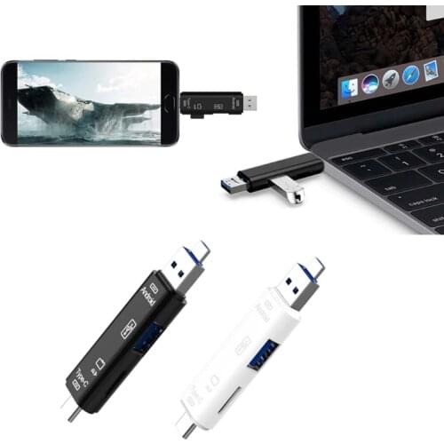 New Micro USB 3.1 Type C USB TF Card Reader OTG Hub Adapter Splitter For Samsung Xiaomi MacBook PC etc