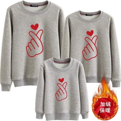 Family matching clothes long sleeve autumn winter cotton father mother daughter son new year look set