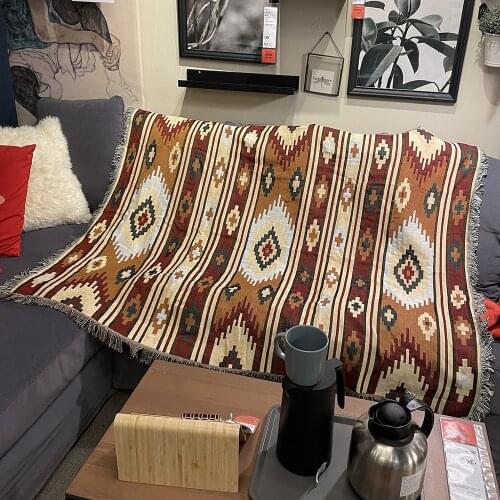 Nordic Bohemia throw blankets geometry Pastoral Sofa cover Bedspread camping blanket for picnic Travel living room fashion rugs