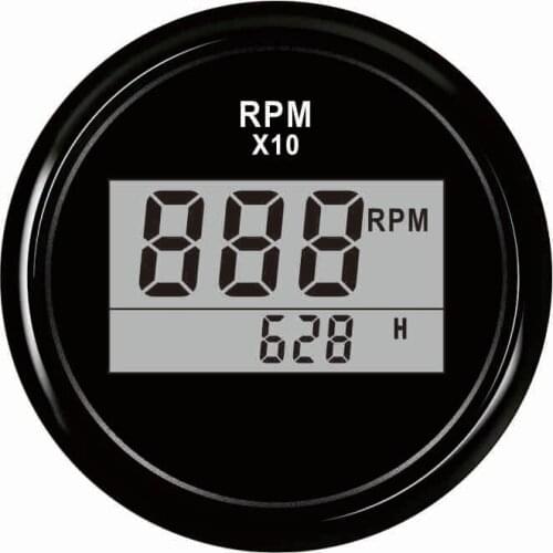 Popular 52mm Digital Tachometer RPM Gauge 0-9990RPM