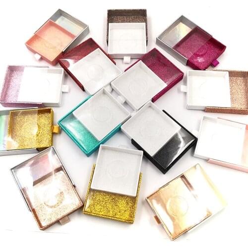 Transparent window Wholesale Eyelash Packaging Box Empty Lash Packaging Rectangle Case 25mm Mink Lashes Box Eyelashes Package