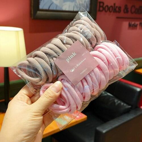 6/50Pcs/Set Colorful Nylon Elastic Hair Bands Scrunchies Rubber Band Girls Children Hairstyling Tools Headwear Hair Accessories