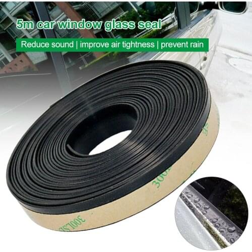 5M 15/20mm Car Front&Rear Side Window Trim Edge Moulding Rubber Weatherstrip Seal Strip