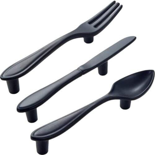 Door handle 3-handle kitchen handle - black