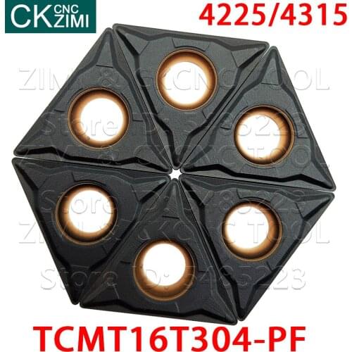 TCMT16T304-PF 4225 TCMT16T304-PF 4315 Carbide inserts High quality External turning inserts CNC Metal lathe Tools TCMT for steel