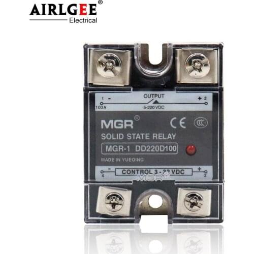 Solid state relay MGR-1 DD220D100 SSR-100DD 100A 3~32VDC 5~220VDC DC-DC Single phase solid state relay