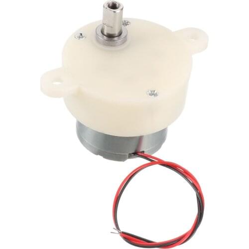 Uxcell DC 6V 5RPM Cylinder Shape Deceleration Reducing Motor, 2-Wire Connecting