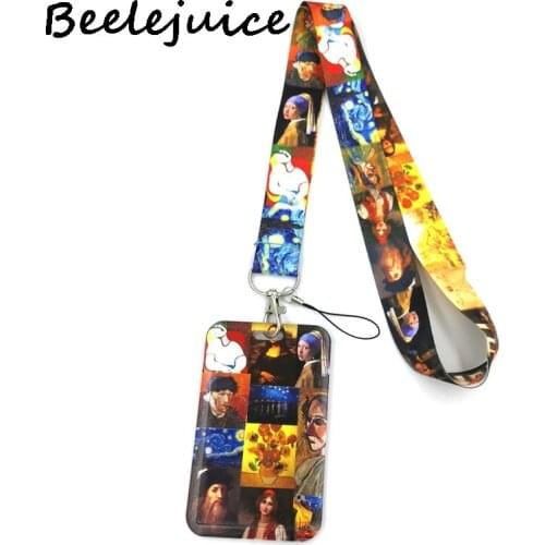 Vintage Oil painting Art Neck Strap Lanyard for keys lanyard card ID Holder Jewelry Decorations Key Chain for Accessories Gifts