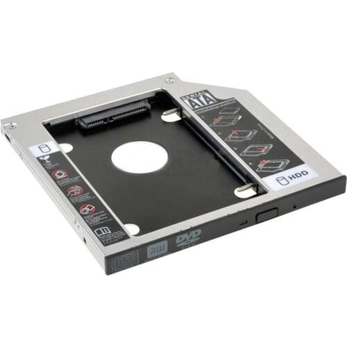 External HDD Caddy 2nd SATA to SATA 2.5" Hard Disk Drive SSD Enclosure For Apple iMac MC309CH MC510 MC508 CD DVD RW Optical Bay