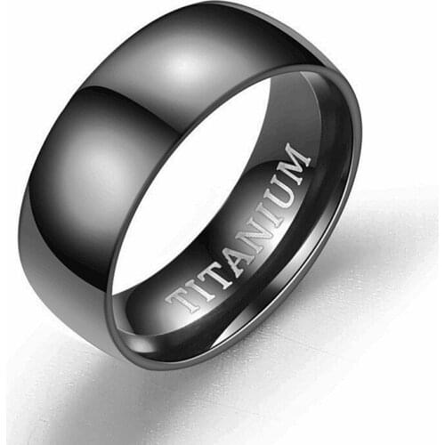 Yingwu Wholesale 8MM Titanium Band Ring Brushed Wedding Stainless Steel Solid Ring Men Women 20pcs Lot