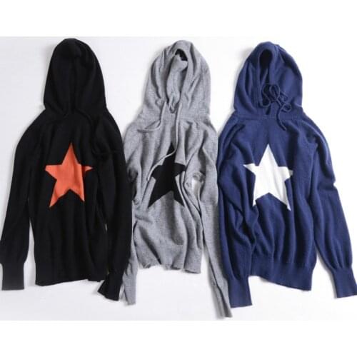 Women Drawstring Hoodie Casual Long Sleeve Hooded Pullover Sweatshirts With Star Hooded Female Jumper Womens Fashion Sportswear