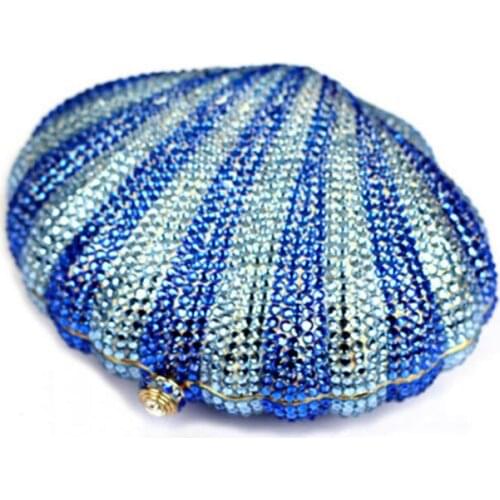 Blue crystal Diamonds dress handbags Women gifts Evening Bags Chain Shoulder Evening Bag Messenger crossbody Bag Day clutches