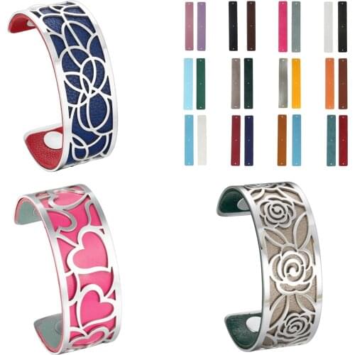 Cremo bracelet femme acier inoxydable de luxe Cuff Bangle Interchangeable Leather Band homme argent Bracelet bijoux dubai