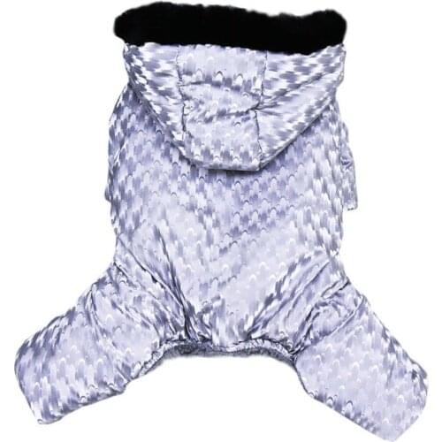 Winter Dog Coat Super Warm Pet Hoodie Clothes For Small Medium Dogs Fleece Jumpsuit Four Foots Dog Hooded Jacket Pet Overalls