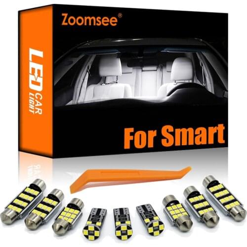 Zoomsee Interior LED For Smart Fortwo Forfour 1998-2020 Canbus Vehicle Indoor Dome Map Reading Light Error Free Auto Lamp Parts