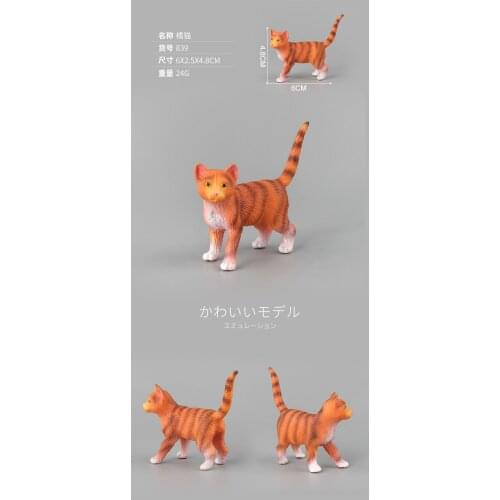 1pc 6CM orange cats Models Miniature Toys Gifts for Kids Accessories DIY