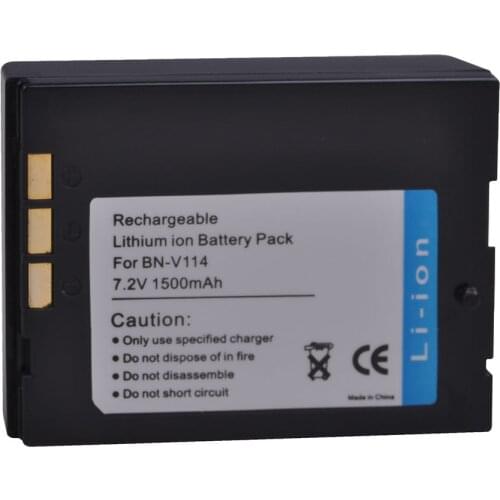 1Pcs PowerTrust BN-V114 1550mAh BN V114 V114U Battery for JVC GR-DVP1 GR-DX100EK GR-DX45 GR-DVP3 GR-DX106 GR-DX48 GR-DVP3 Camera