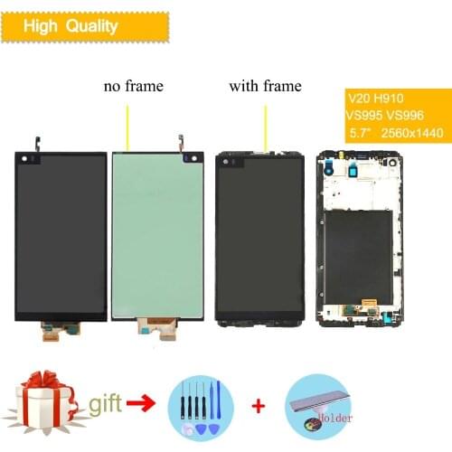 5.7" Original Display For LG V20 LCD Touch Screen with Frame VS995 VS996 LS997 H910 H915 H990 F800 Screen for LG V20 LCD Display