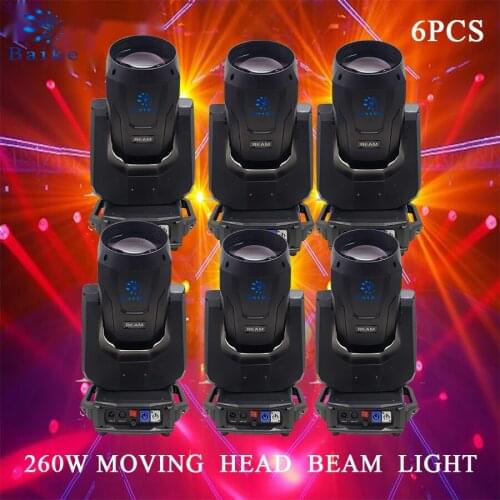 No Tax 6pcs Lyre Beam 10r 260w Sharpy Beam 260w Moving Head Lights Stage DJ Lighting Club Disco
