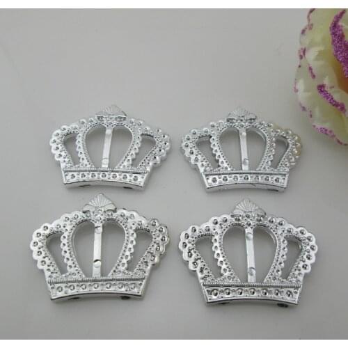 AB22 16mm)100pcs Hot Sale Crown Rhineston Acrylic Buckle For Wedding Favor