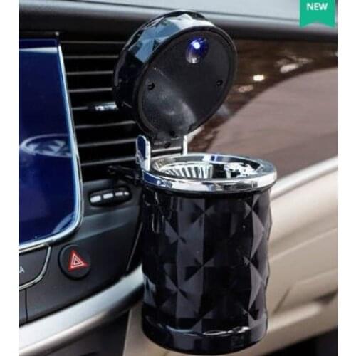 Car Accessories Portable LED Light Universal Cigarette Cylinder Holder Styling Ashtray