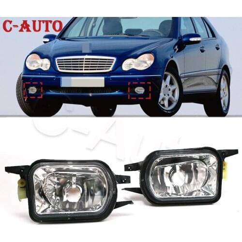 Car Front Bumper Fog Lights Lamp Foglight Without Bulb For Benz C-Class W203 2001-2007 2158200556 2158200656