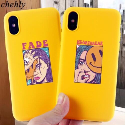 Cartoon girl Phone Case for IPhone 6s 7 8 11 Plus Pro X XS MAX XR Fashion Cases Soft Silicone Fitted TPU back Cover Accessories