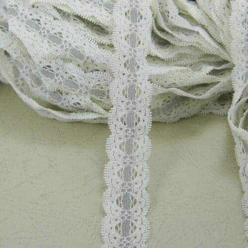 E24 stretch elastic lace tirm sewing/clothes/Apparel accessories double color white&gray 135 yards 23mm width