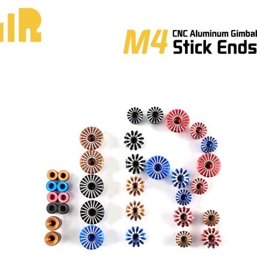 FrSky M4 4mm CNC Aluminum Gimbal Stick Ends Transmitter Stick Anti-slipping Cap for M7 M9 Gimbals and X9DPLUS SE X10S X12S X9E