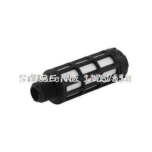 1/4" PT Male Threaded Pneumatic Exhaust Noise Plastic Silencer Muffler Black