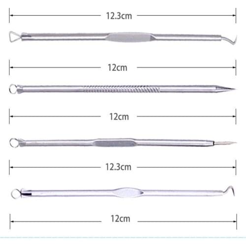 Acne Artifact Stainless Acne Steel Black Acne Pox Needle Needle Clip to Double Beauty Tease Tools Set