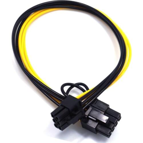 PCI-E 6-pin To Dual 6+2-pin (6-pin/8-pin) Power Splitter Cable Graphics Card PCIE PCI Express 6Pin To Dual 8Pin Power Cable