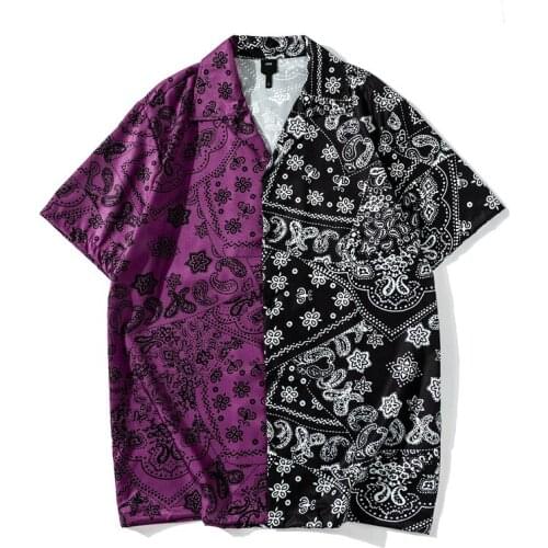 2021 New Arrival Mens Shirts Men Hawaiian Camicias Casual One Button Wild Shirts Printed Short-sleeve Blouses Tops