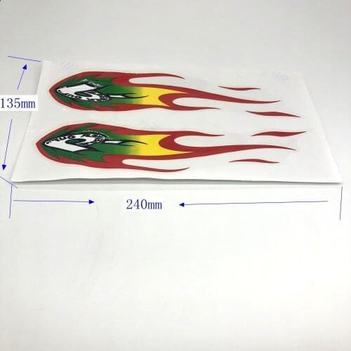 RC plane model Fisheye fire shadow cloud number decal set