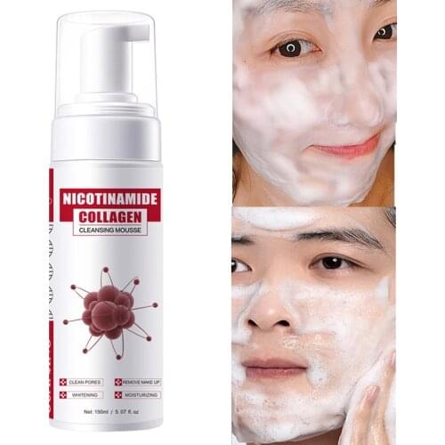 Nicotinamide Facial Cleanser Cleansing Mousse Skin Cleansing Moisturizing Brightening Oil-Control Mousse Facial Cleanser