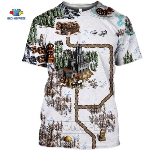 SONSPEE 2019 New Fashion Summer Top T Shirt Game Heroes Of Might & Magic 3d Print Tshirt Unisex Casual Tee Shirts Drop Shipping