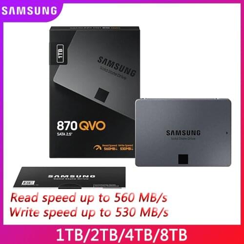 Nouveau Samsung 870 QVO SATA III 2.5 pouces SSD 1 to 2 to 4 to HDD MLC intégré SATA3 disque dur à semi-conducteurs