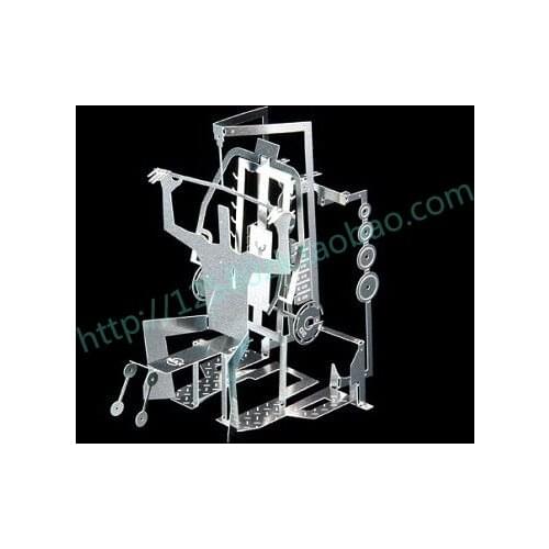 Personalizing flip fitness male cutout quality stainless steel 3D metal card