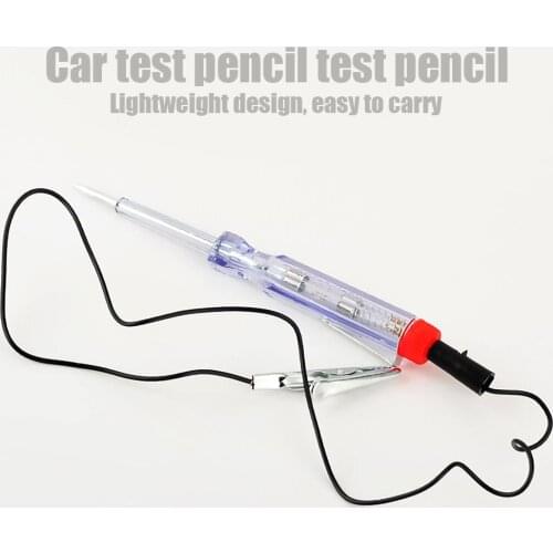 DC 6V-24V Car Tester Fuses and Light Socket Tester Transparent Circuit Test Pen for Car Motorcycle and Small Engines
