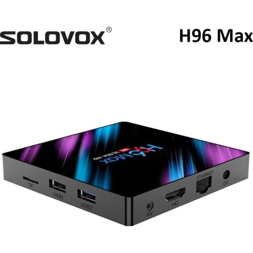 SOLOVOX H96 MAX RK3318 Android 10 4GB 64G 32GB Smart TV BOX H96MAX Quad Core Dual WiFi 2.4G&5G 4K YouTube Video Player BT4.0