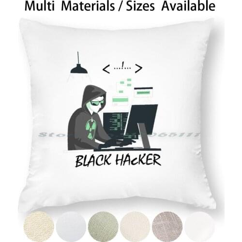 Hacker Programing Html Commande T-Shirt Pillow Case Throw Pillow Cover Cotton Linen Flax Hacker Programming Programing Unknown
