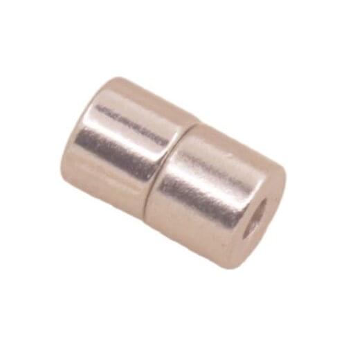 Silvery Column Magnetic Clasp Hook Jewelry Making Magnet Dia.5mm For Bracelet