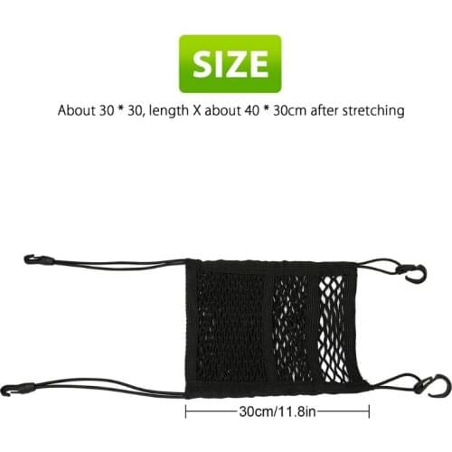 Car Net Organizer Standard Between Seat Mesh Storage Net with Pockets Front Seat