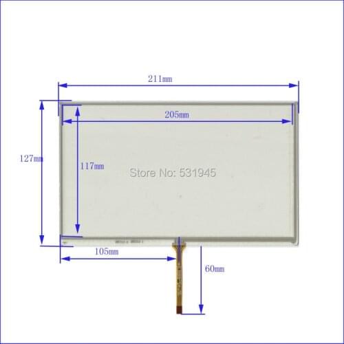 ZhiYuSun Compatible HLD-TP-2773 Touch Screen 211mm*126mm 9inch glass 211*126 for GPS TABLE commercial use for AT090TN10