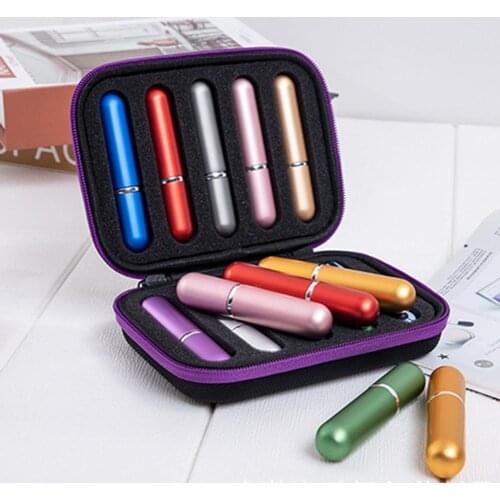 Essential Oil Storage Bag 10 Compartments Shockproof Perfume Split Bottle Portable EVA Organizer With 10 Bottles
